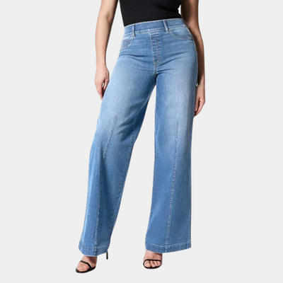Nora | Højtaljede Denimjeans med Brede Ben