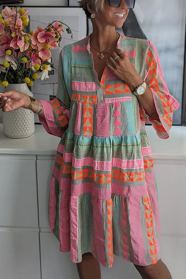 Julia | Boho-trappe-svingkjole