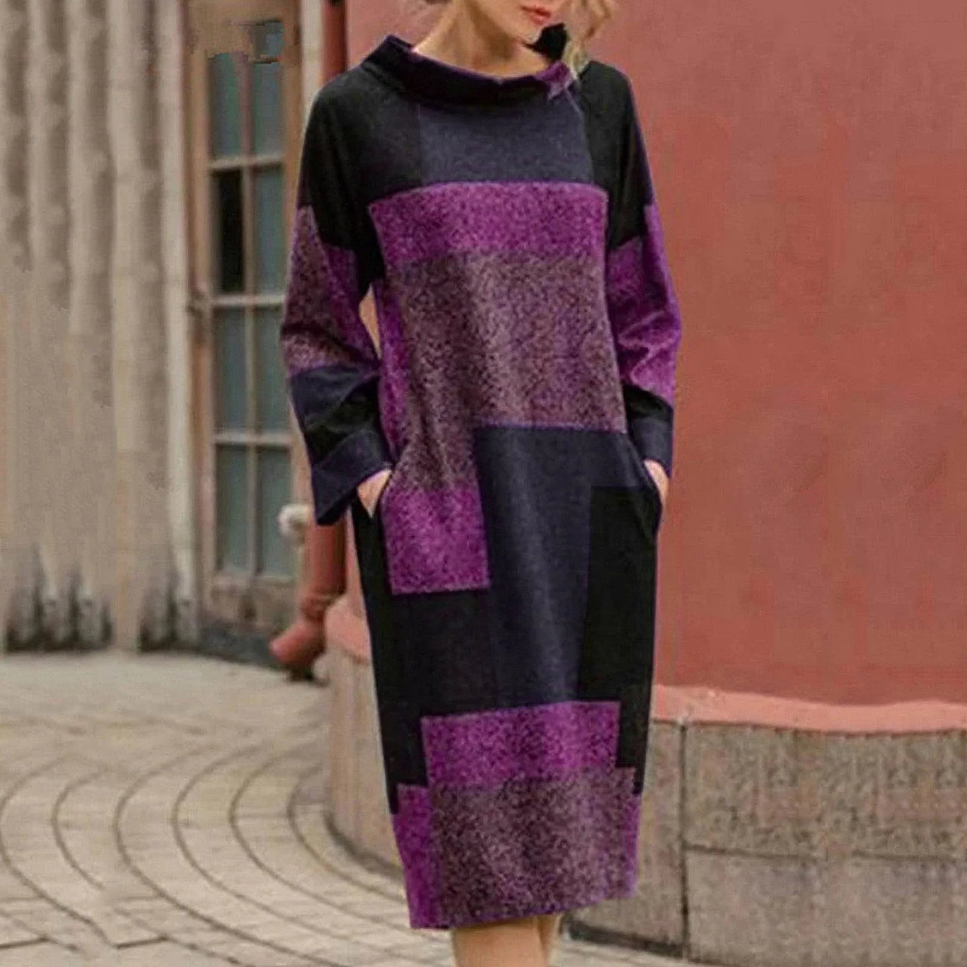 Chelsy | Vintage Patchwork Midi Kjole