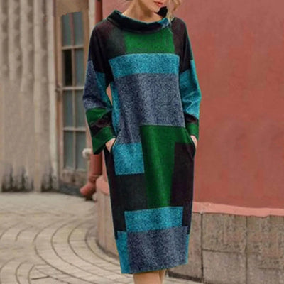 Chelsy | Vintage Patchwork Midi Kjole