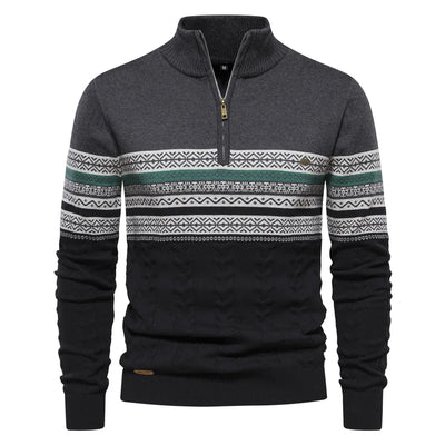 Jasper | Pullover med halv lynlås