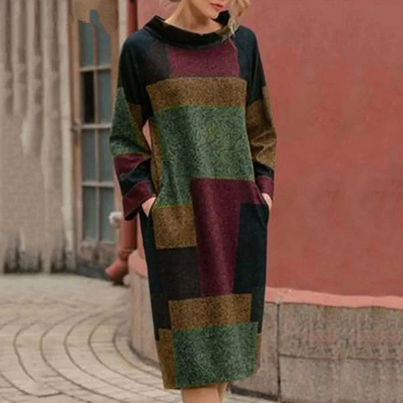 Chelsy | Vintage Patchwork Midi Kjole